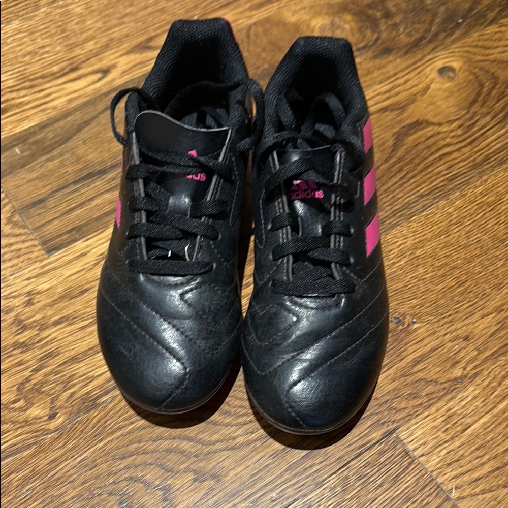 Adidas Black and Pink Soccer cleats